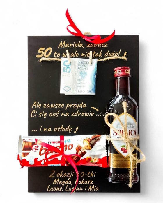 Ramka na pieniądze PREZENT 30 wcale nie tak dużo 40_50_60itd z oparcie