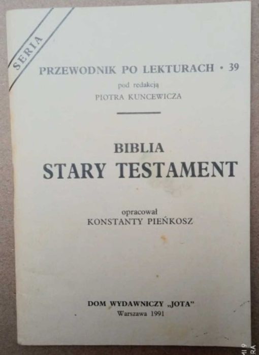 Przewodnik po lekturach 39 BIBLIA STARY TESTAMENT opracowanie MATURA