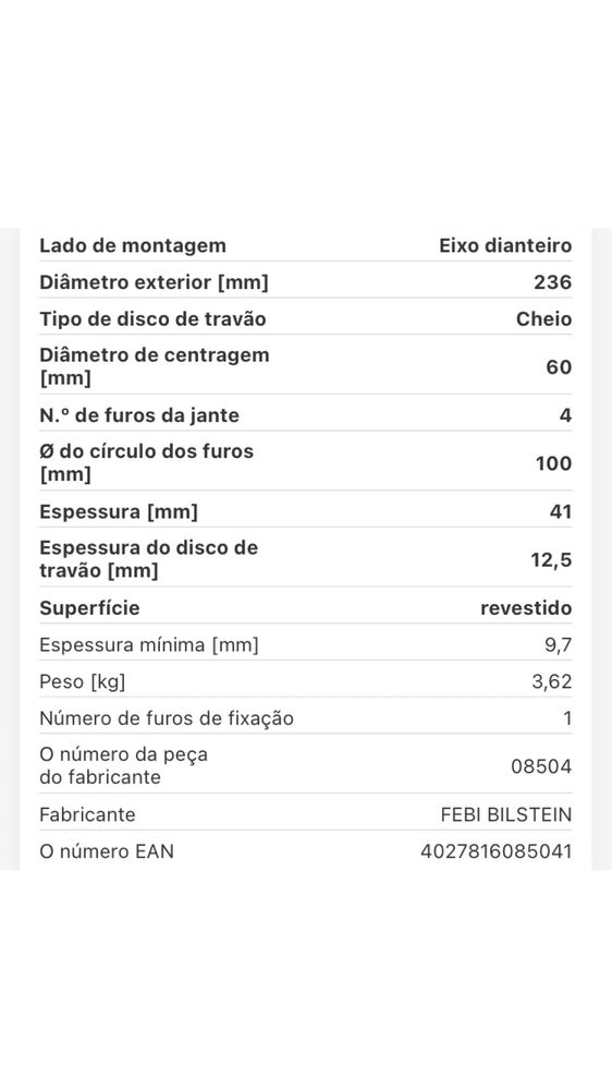 Disco Opel frente para OPEL  - NOVOS