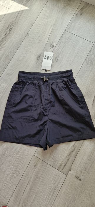 Zara krótkie spodenki szorty sportowe czarne