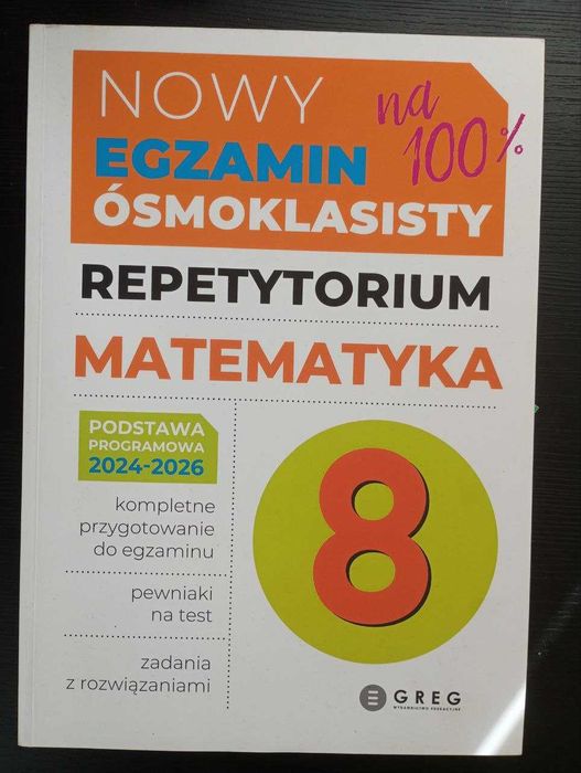 Zestaw Repetytorium Matematyka i Polski 8klas egzamin