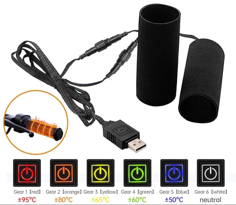 Chwyty rowerowe, uchwyt grzewczy, ocieplacz na rower, mata grzewcza