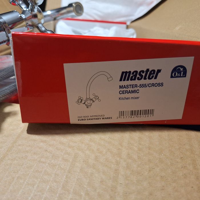 Смеситель кран MASTER 555 ГАЙКА керамическая букса кухня умыва