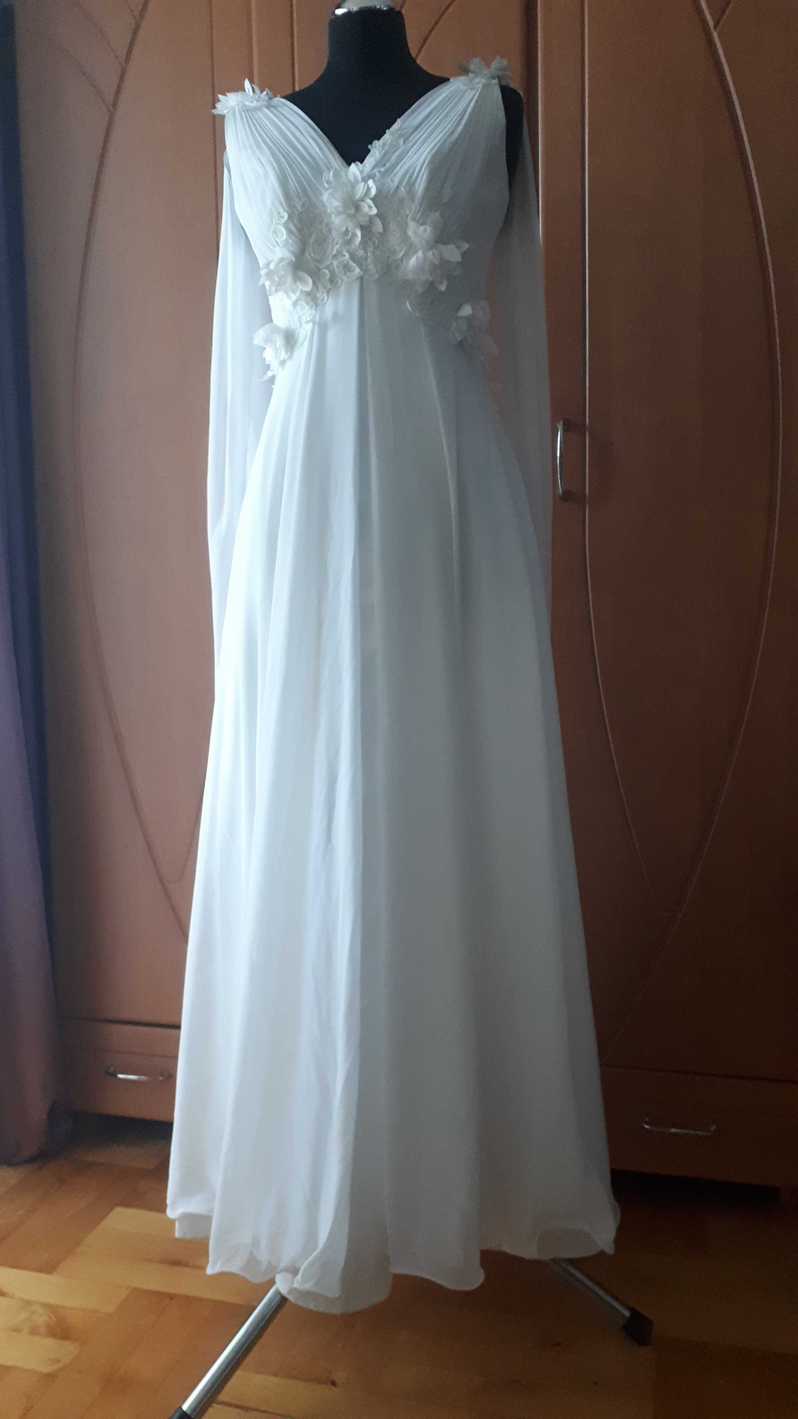 Suknia ślubna, biała, rozmiar S