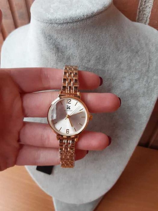 Zegarek damski ze stali chirurgicznej w kolorze złotym Kurren