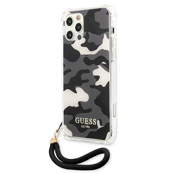 Etui Guess Camouflage do iPhone 12 Pro Max 6,7" - Czarny