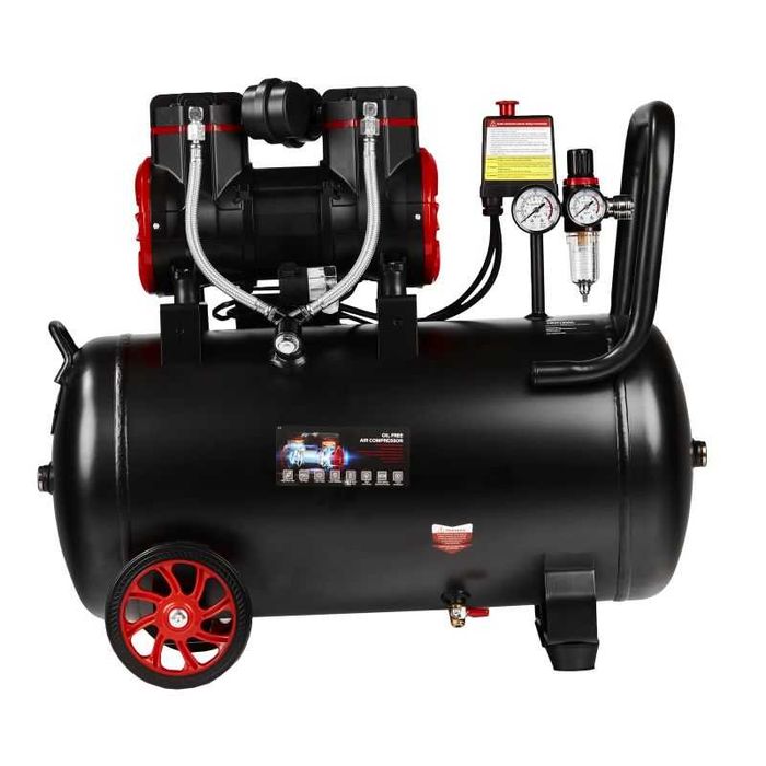 Kompresor 50l cichy bezolejowy 2 TŁOKI 2 pompy sprężarka 230V 1500W
