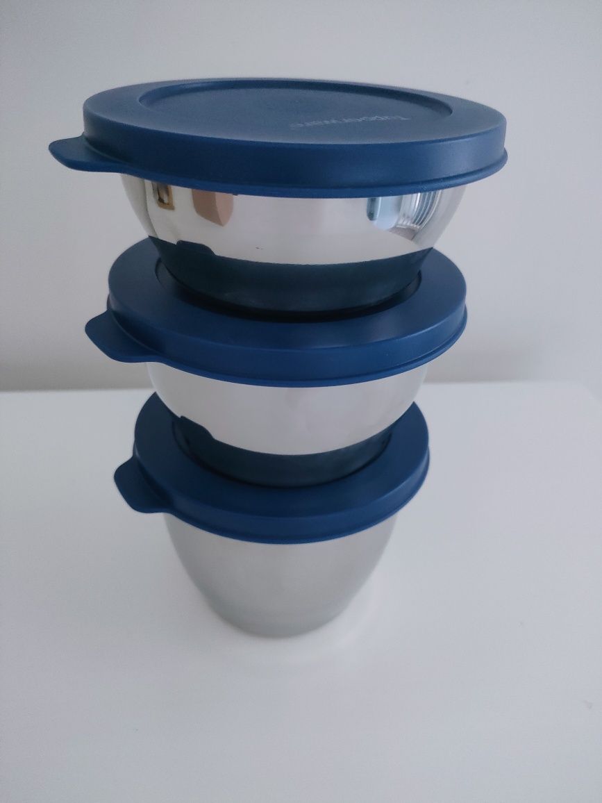 Conjunto 3 taças metálicas Tupperware