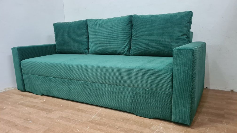 Nowa sofa sprężyny automat kanapa wersalka sztruks welur plusz funkcja