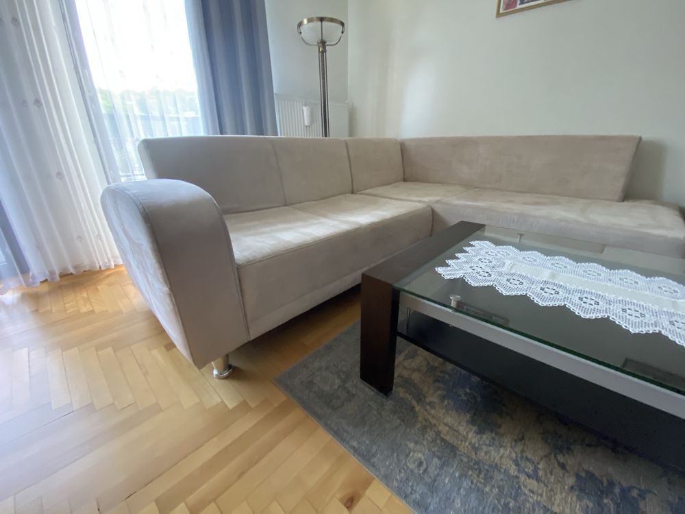 Narożnik, rogówka z funkcją spania, stan bdb