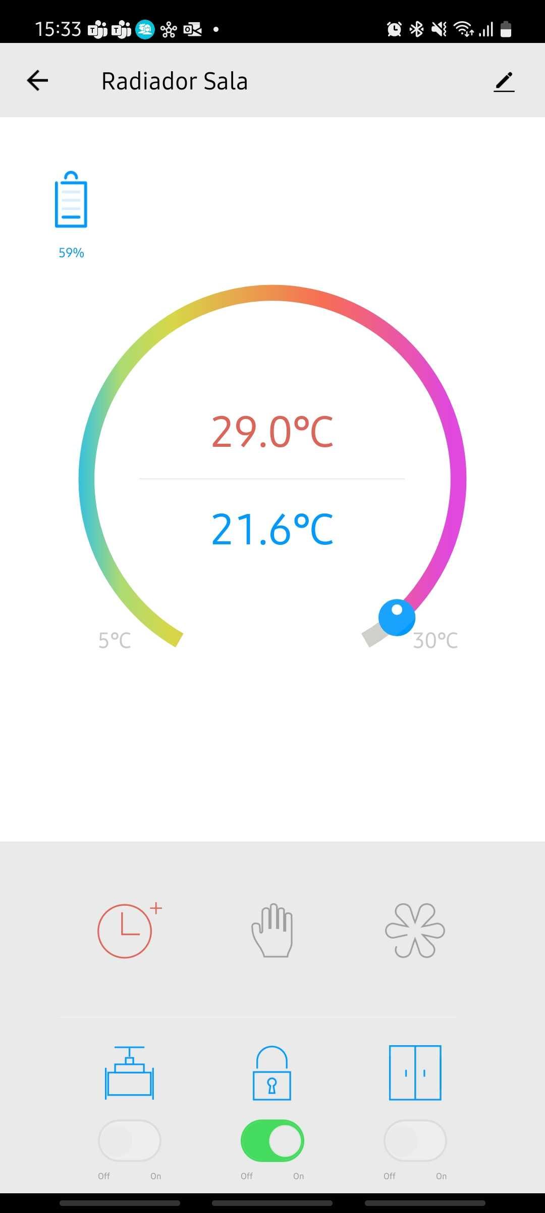 Válvula termostática TRV Zigbee