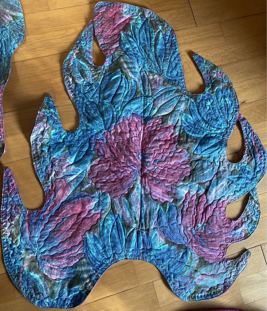 Dywanik łazienkowy monstera patchwork