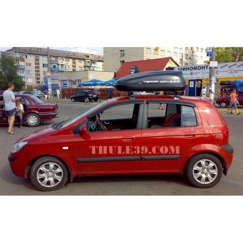 Автобокс багажник Terra Drive 320 черный/серый