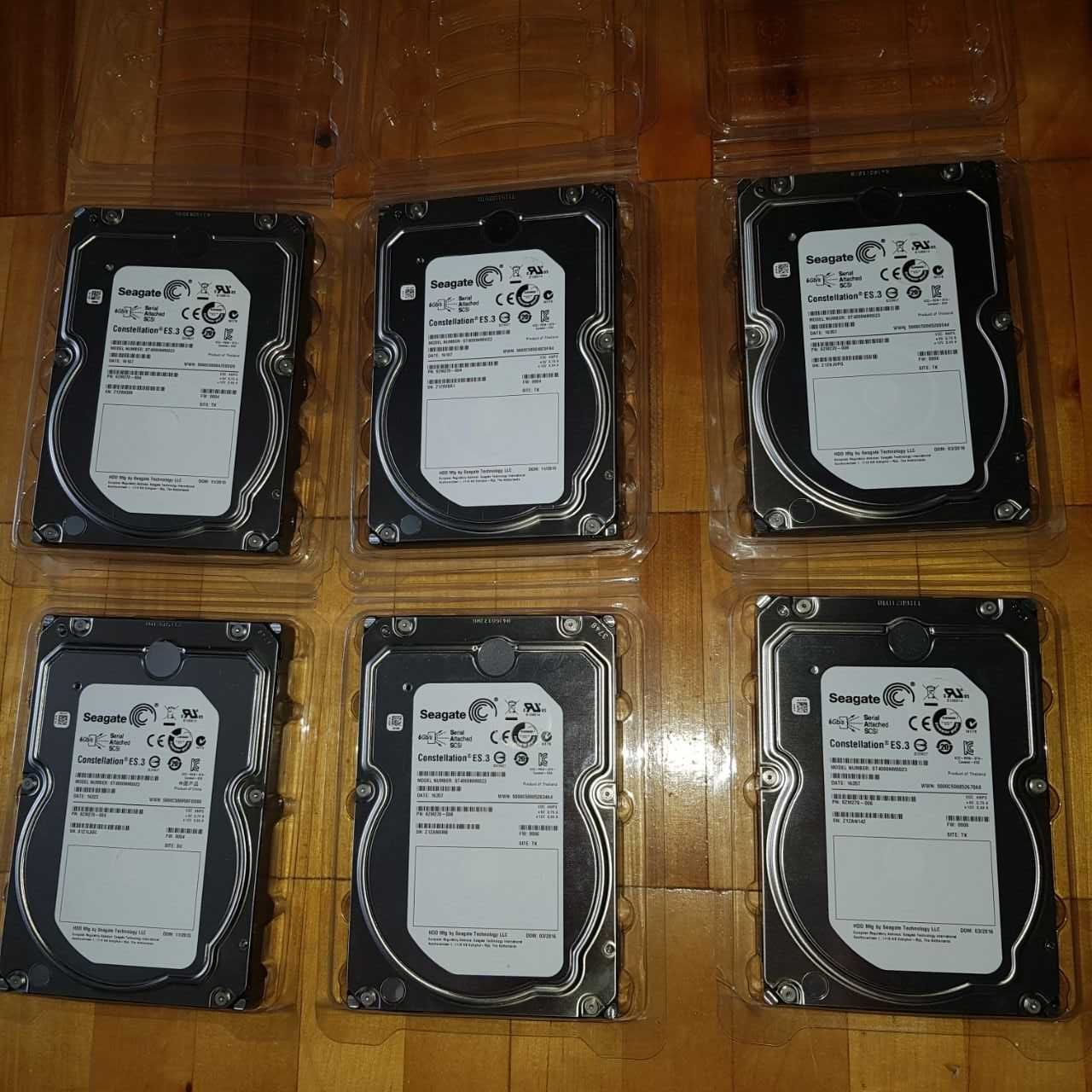 Лот з 6 дисків Seagate 4Tb 7200 SAS 6 Gbit/s (ST4000NM0023) ціна за 6!