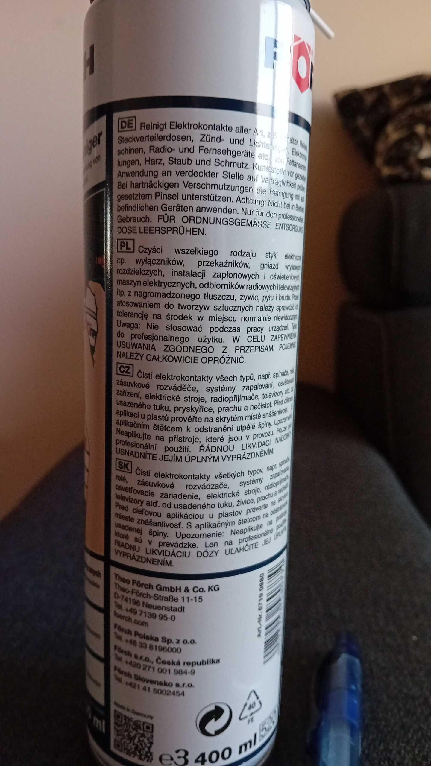 R570 Forch Środek do czyszczenia styków elektrycznych 400 ml