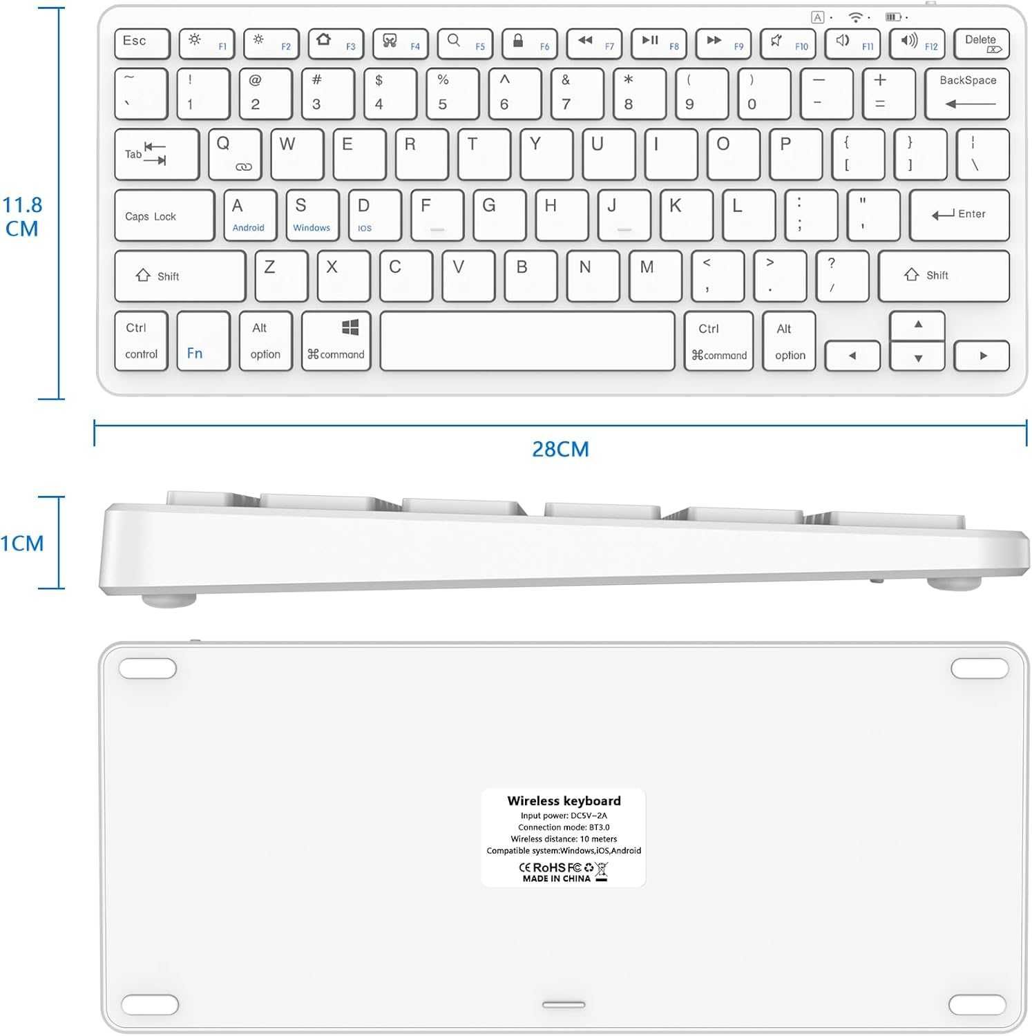 aMZCaSE Bezprzewodowa klawiatura Bluetooth