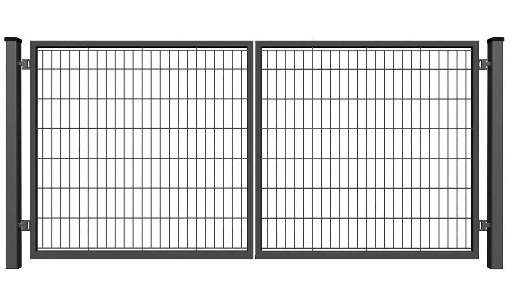 Brama dwyskrzydłowa panelowa 2D 400x150