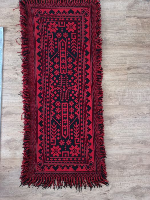 Komplet narzuta i nakrycia na fotele + gratis wełna owcza PRL