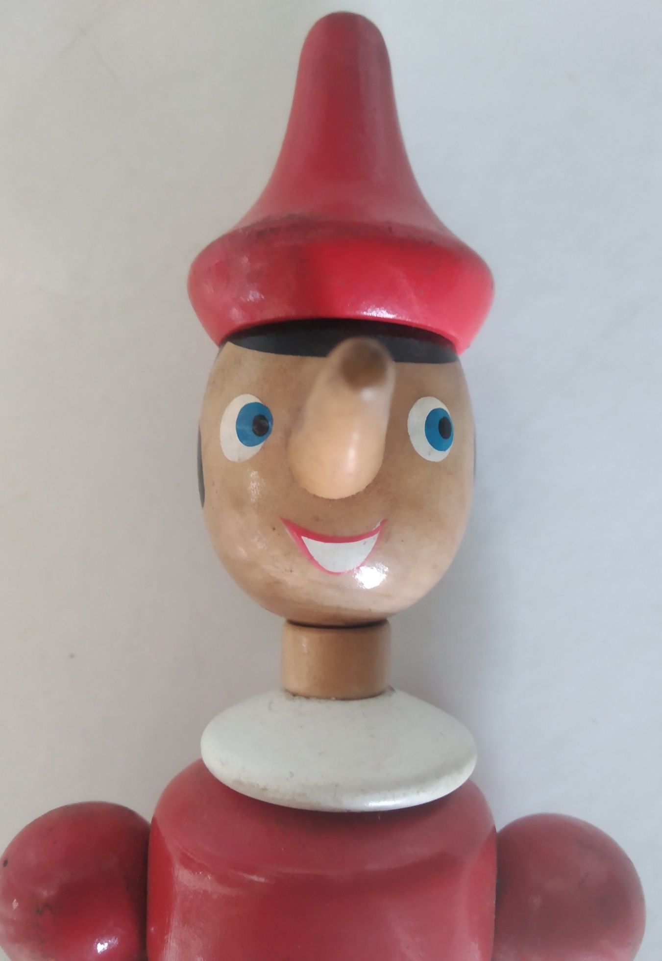 Boneco Pinóquio articulado antigo em madeira