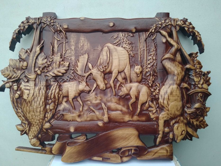 Пано різьба по дереву картина з дерева