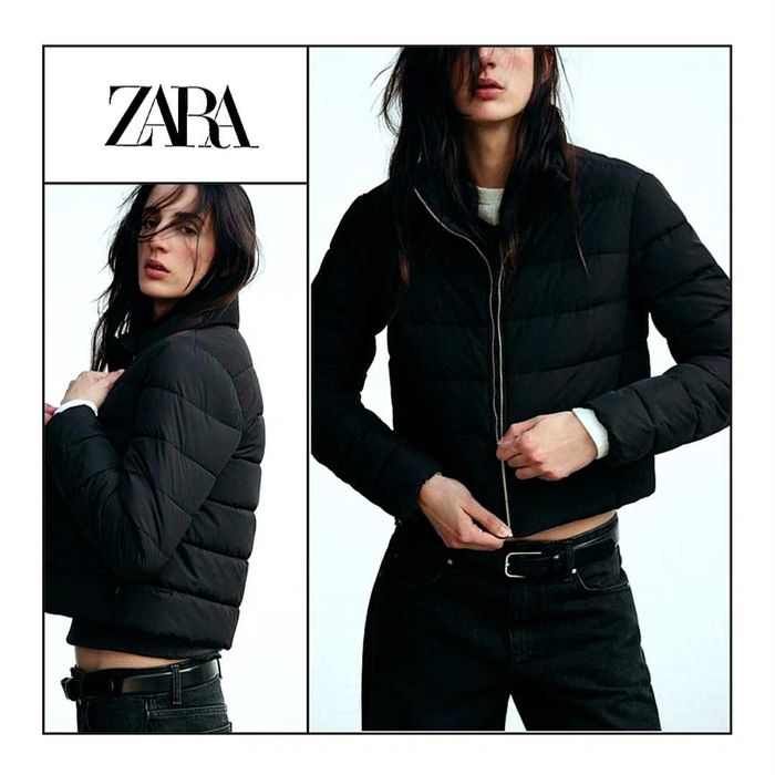 Куртка пуффер S Zara осінь зима водовідштовхувальна жіноча нова колекц