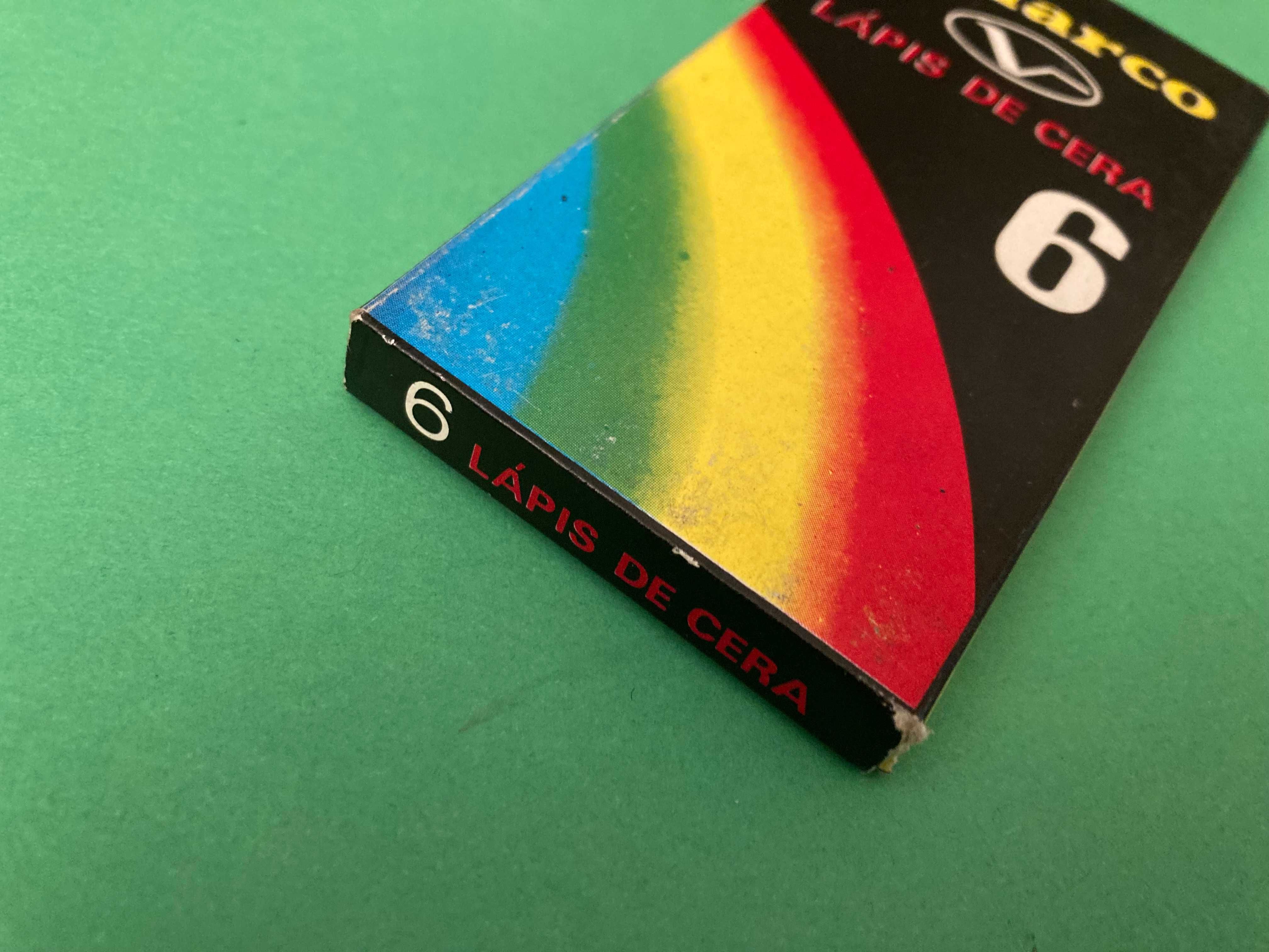 Caixa de 6 Lápis de Cera da marca Viarco Antigos