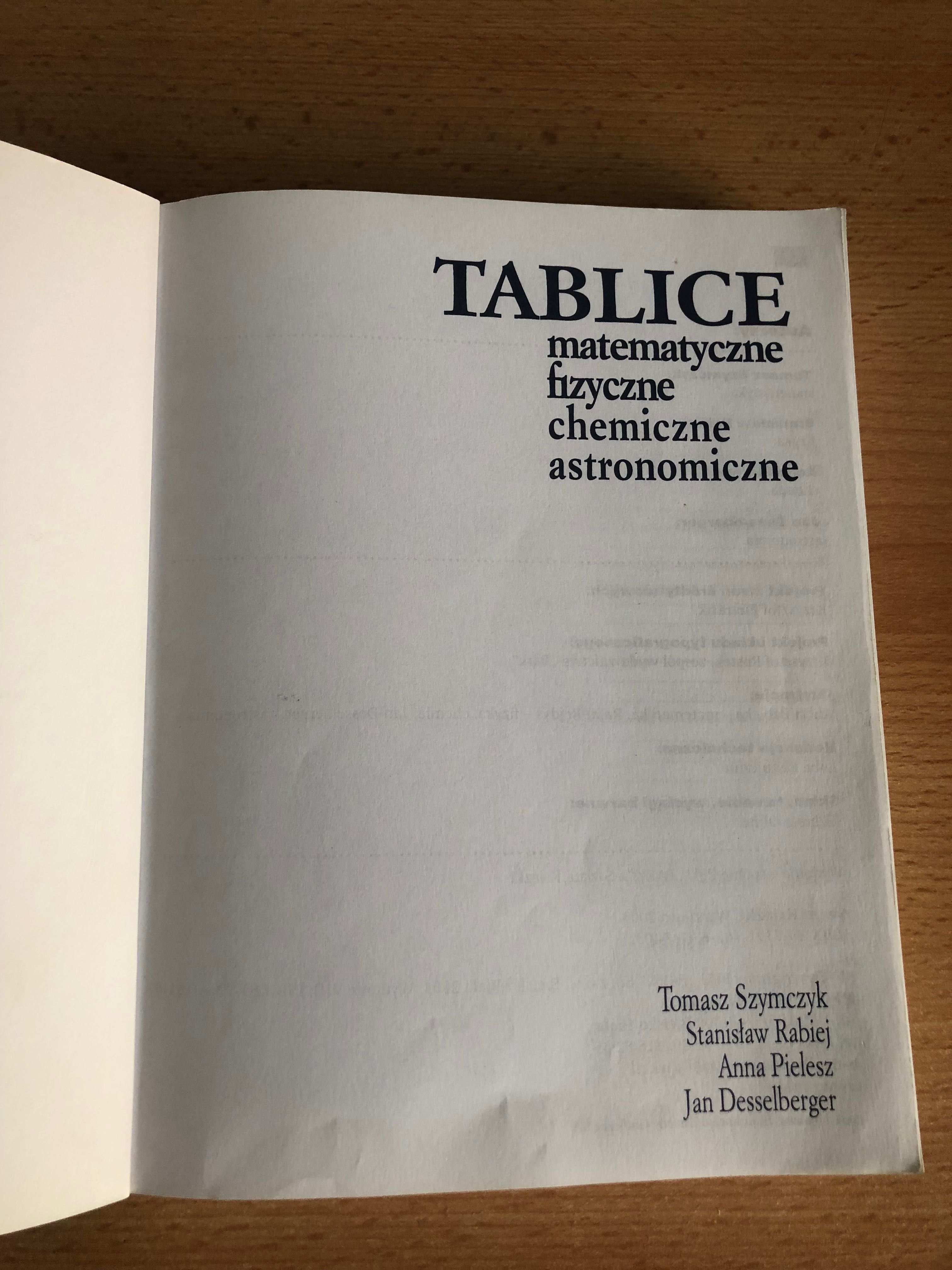 Tablice matematyczne, fizyczne, chemiczne, astronomiczne