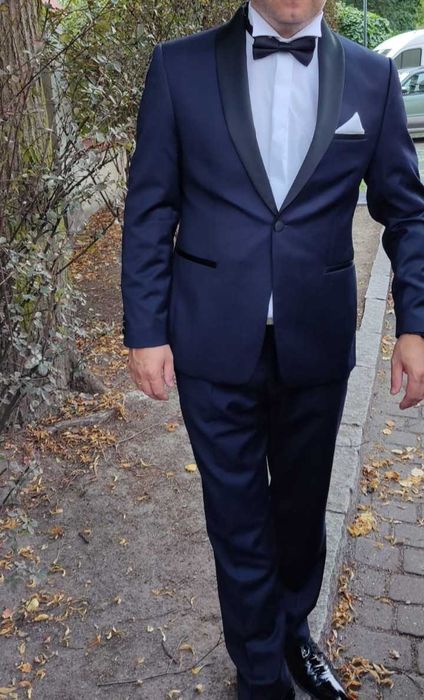 Garnitur Smoking kolor Granat i Czerń Pako Lorente r.176 cm