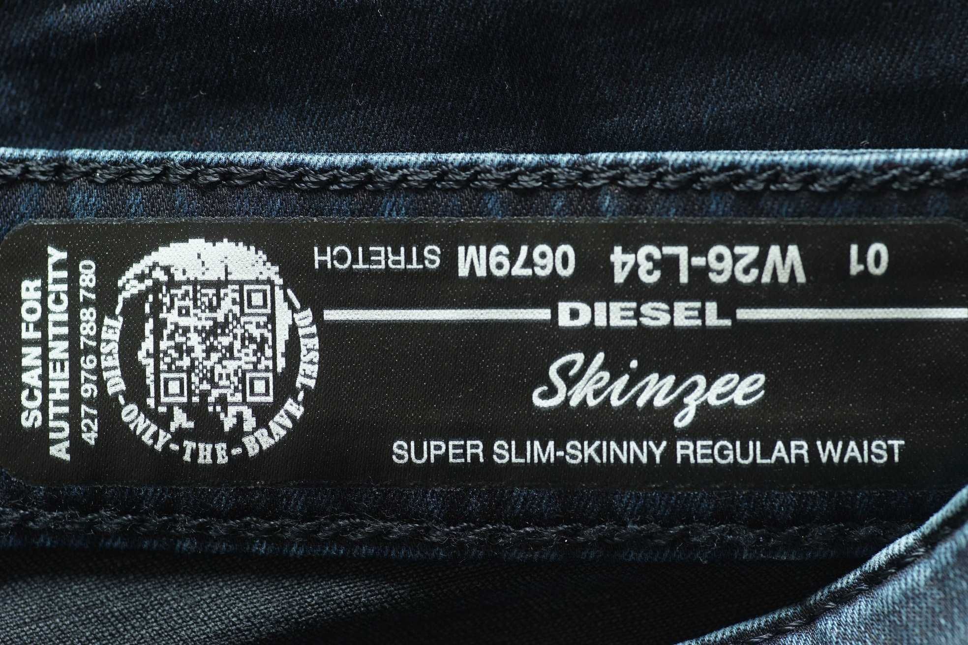 Женские джинсы DIESEL, цвета индиго, супер слим-скини (Skinzee 0679M)