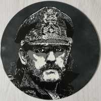 Lemmy Kilmister pintura original em disco de vinil