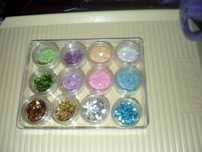 Potes com glitters várias cores