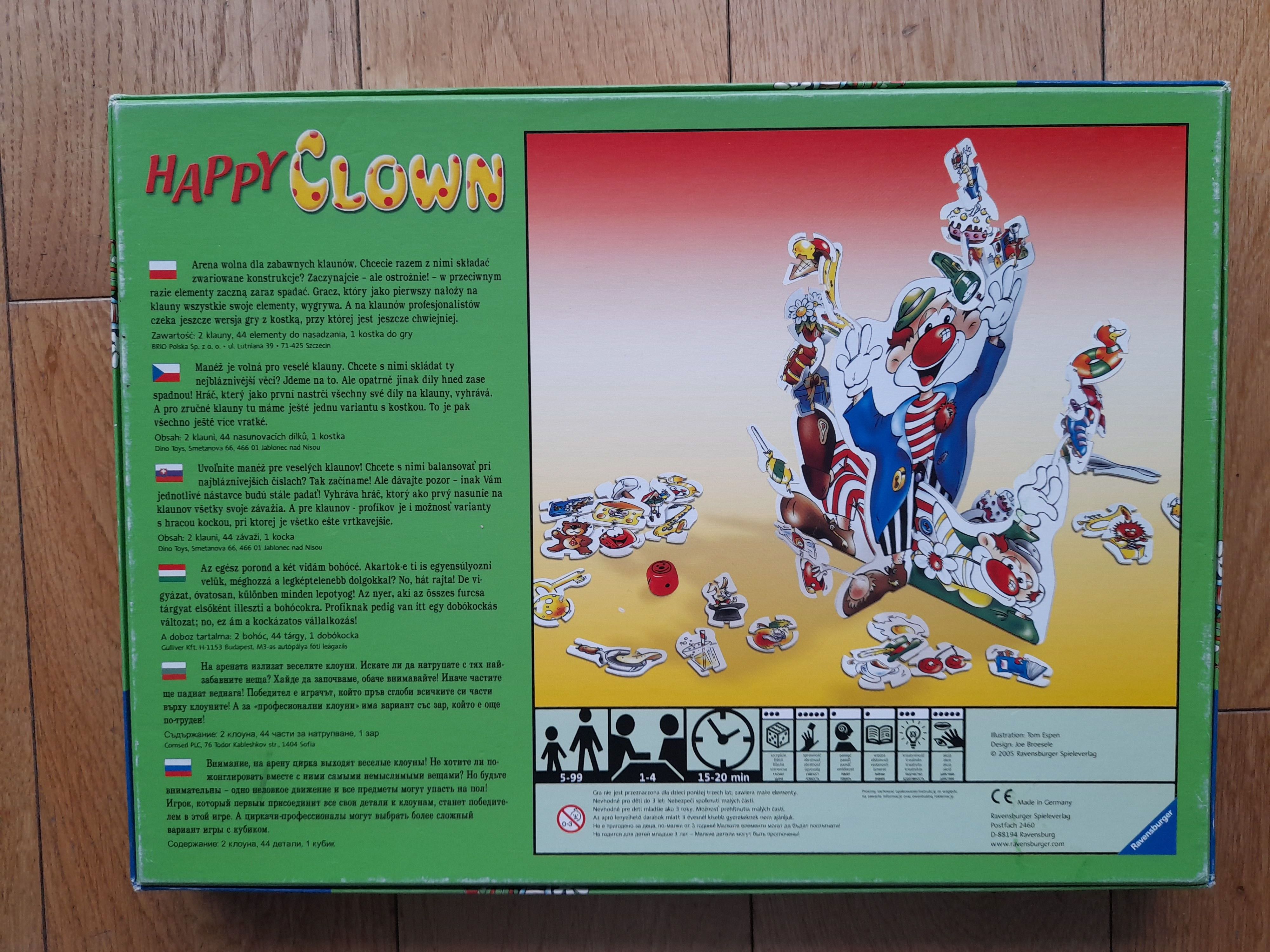 Gra zręcznościowa Happy Clown firmy Ravensburger