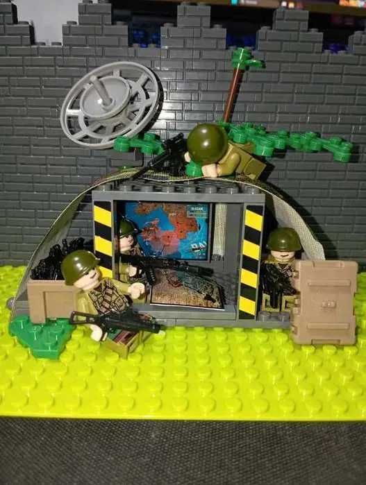 Zestaw Militarna Baza Wojskowa + 5 Figurki Żołnierzy USA jak LEGO Cobi