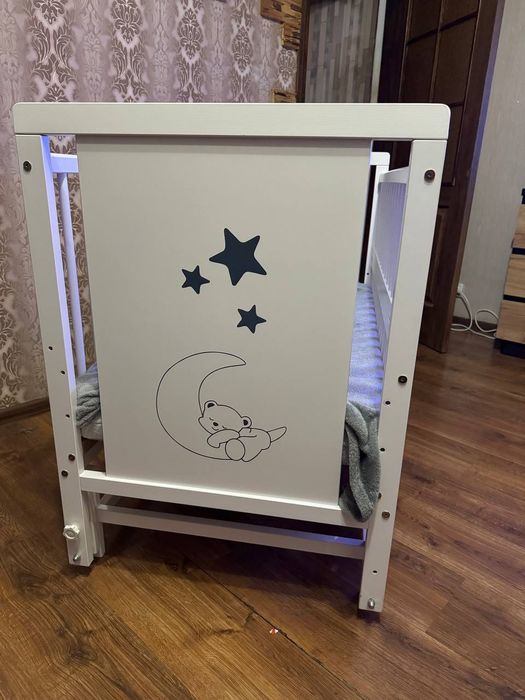 Дитяче ліжко - маятник «Ведмедик» та Матрац Baby Comfort «Алоє Вера»