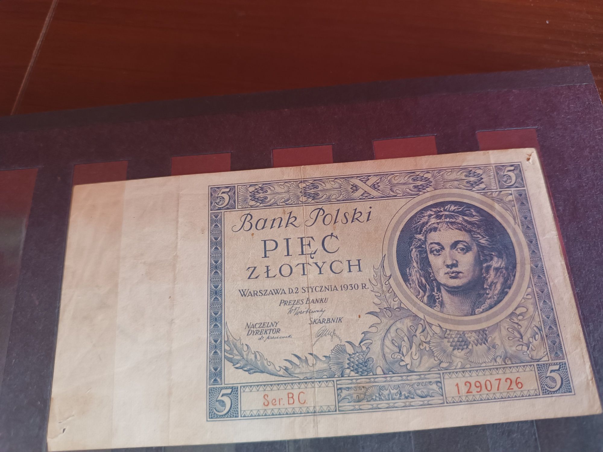 Banknot 5 zł 1930 rok