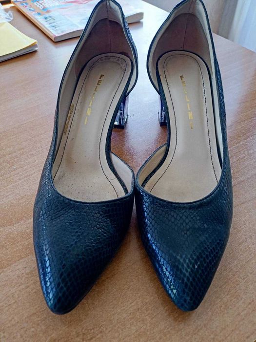 Туфли женские Vero Cuoio, Италия, черные, р. 39, натуральная кожа