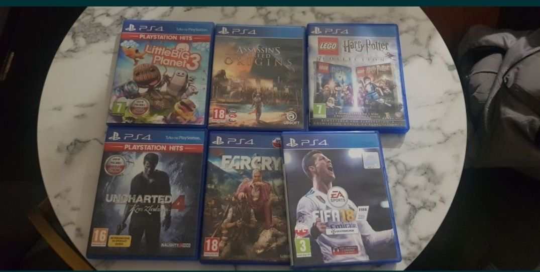 Ps4 gry Uncharted far cry FIFA harry Potter assasins Little big planet