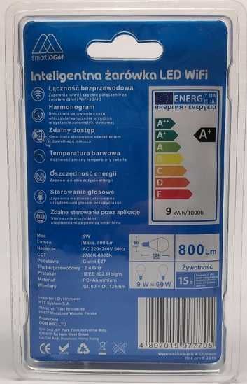 Żarówka WiFi Ineligentna Stróż LED 9W Timer Ściemniacz 40% taniej