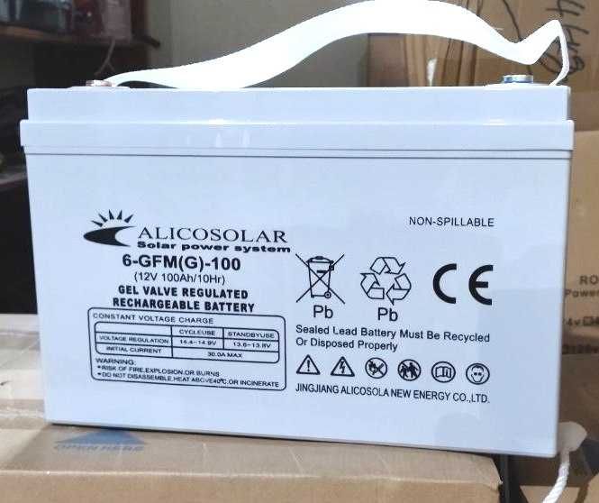 Акумулятор АКБ Gel Alicosolar 6-GFM(G) 12V 100Ah для сонячної станції