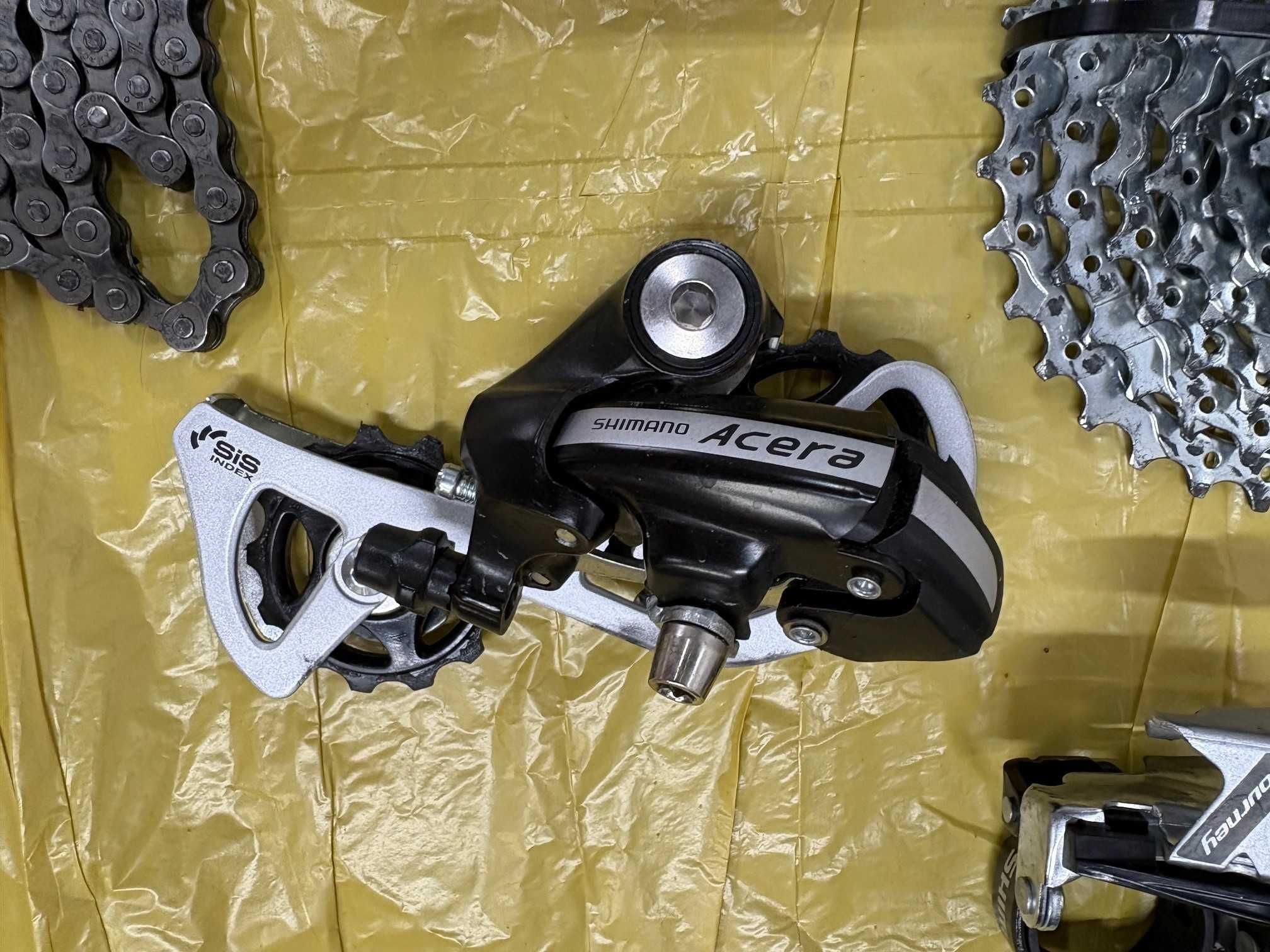 Kompletny napęd 3x8 Shimano/Tektro/Microshift Hamulce hydrauliczne