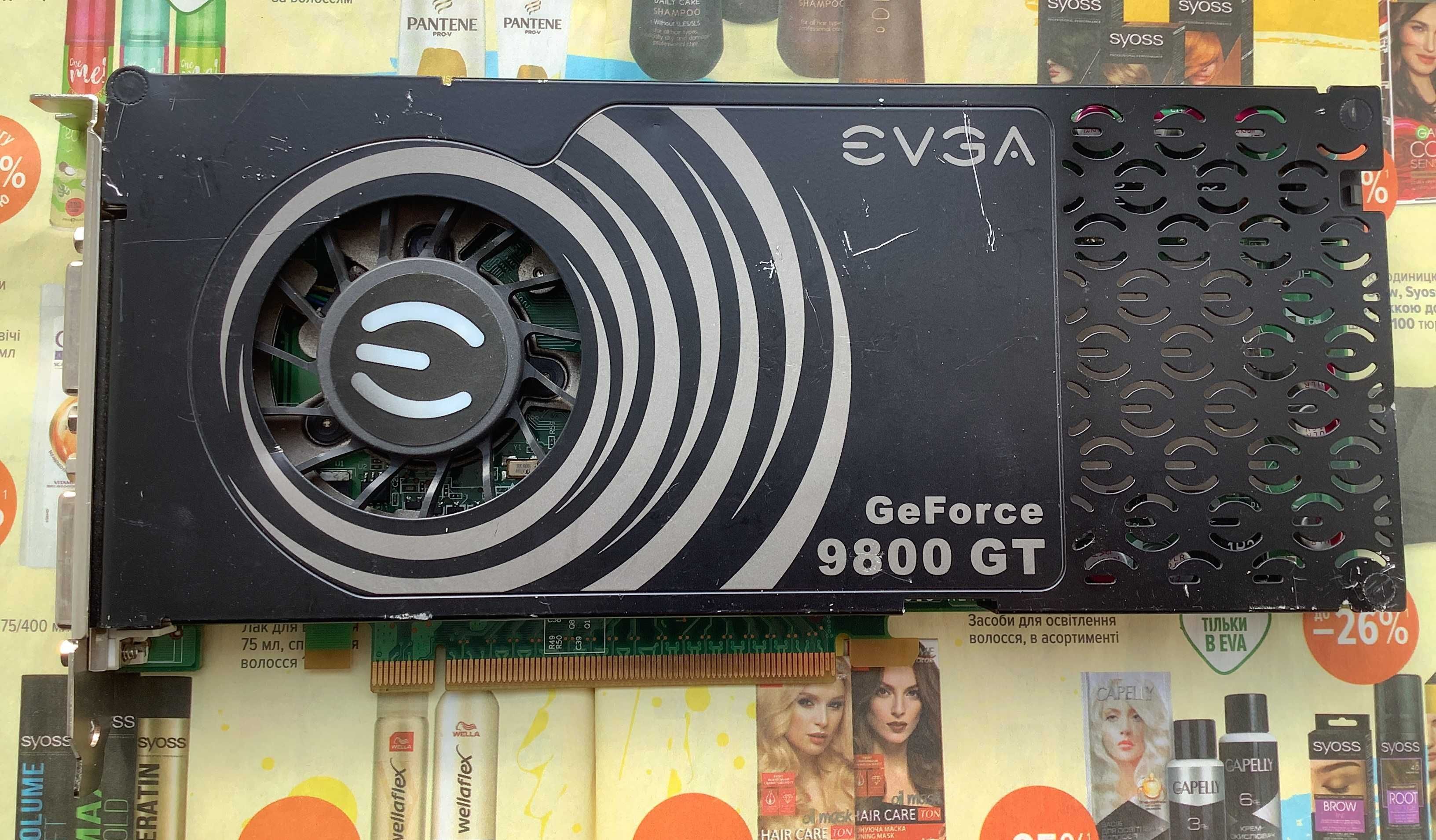 Відеокарта на ЗАПЧАСТИНИ EVGA GeForce 9800 GT 512Мб PCI Express