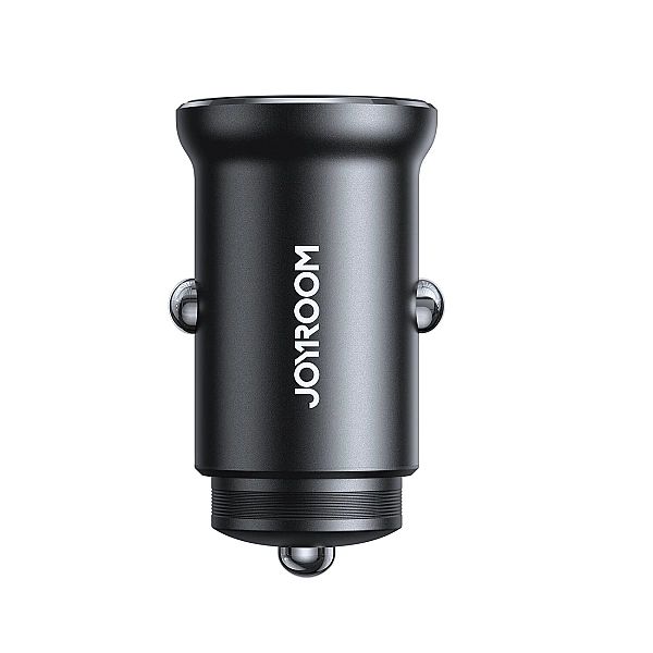 Mini ładowarka samochodowa Joyroom JR-CCN06/30W 2x USB-C metalowa - cz