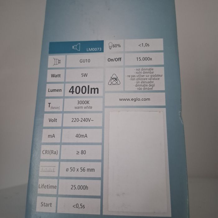 Світильник стельовий кухня коридор  20w Eglo led