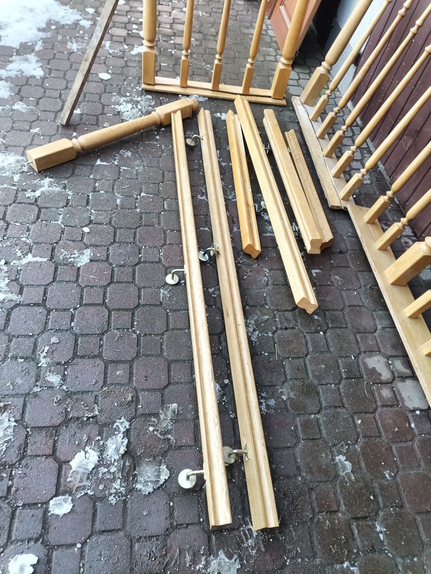 Balustrada barierka poręcz  dębowa