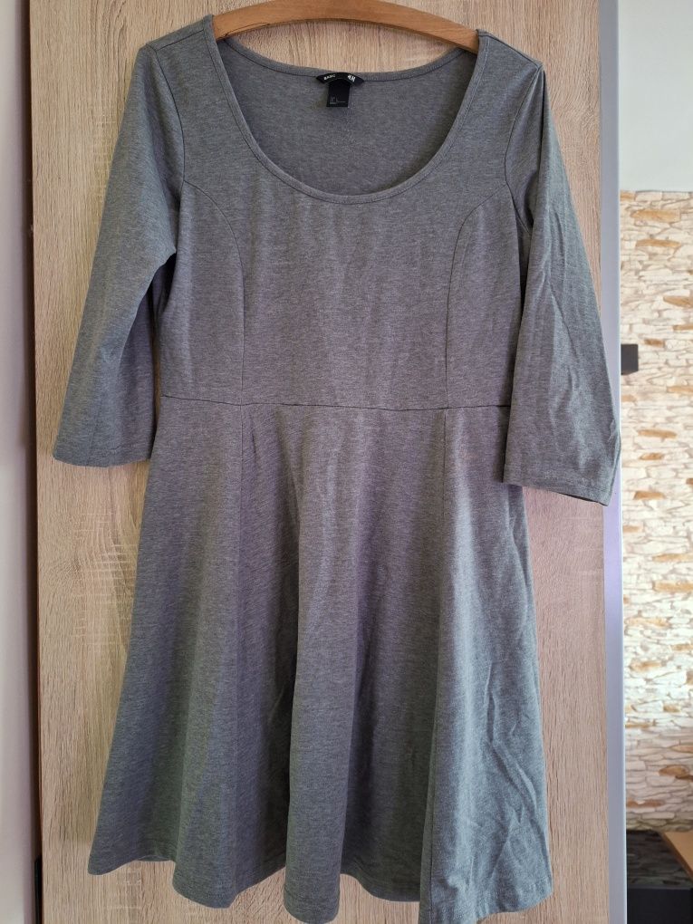 sukienka szara basic HM r L