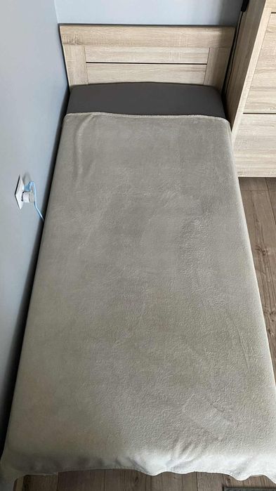 Łóżko 90x200 cm z płyty meblowej dąb artisan