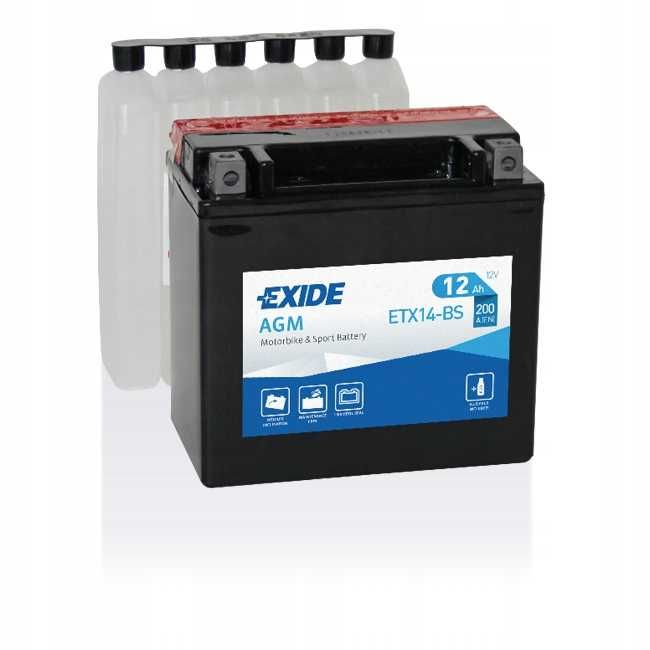 Akumulator EXIDE 12V 12Ah 200A YTX14-BS ETX14-BS FTX14-BS AGM