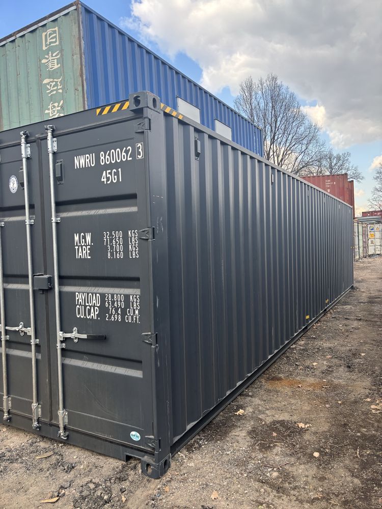 Kontener morski 40hc 7016 antracyt i inne