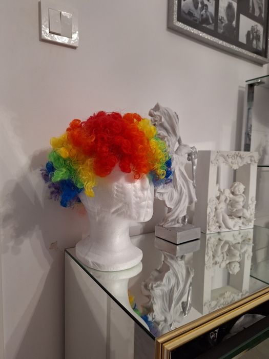 Impreza kolorowa peruka Nowa