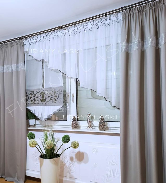 Komplet panel i firanka Firany do pokoju kuchni